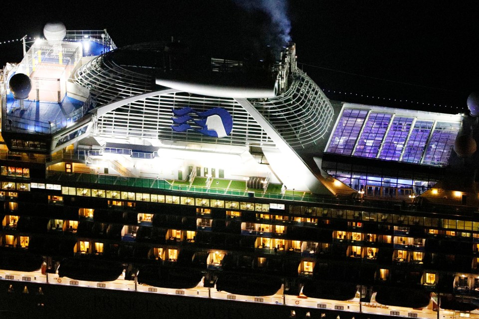  The Diamond Princess has been docked off the coast of Yokohama since last night