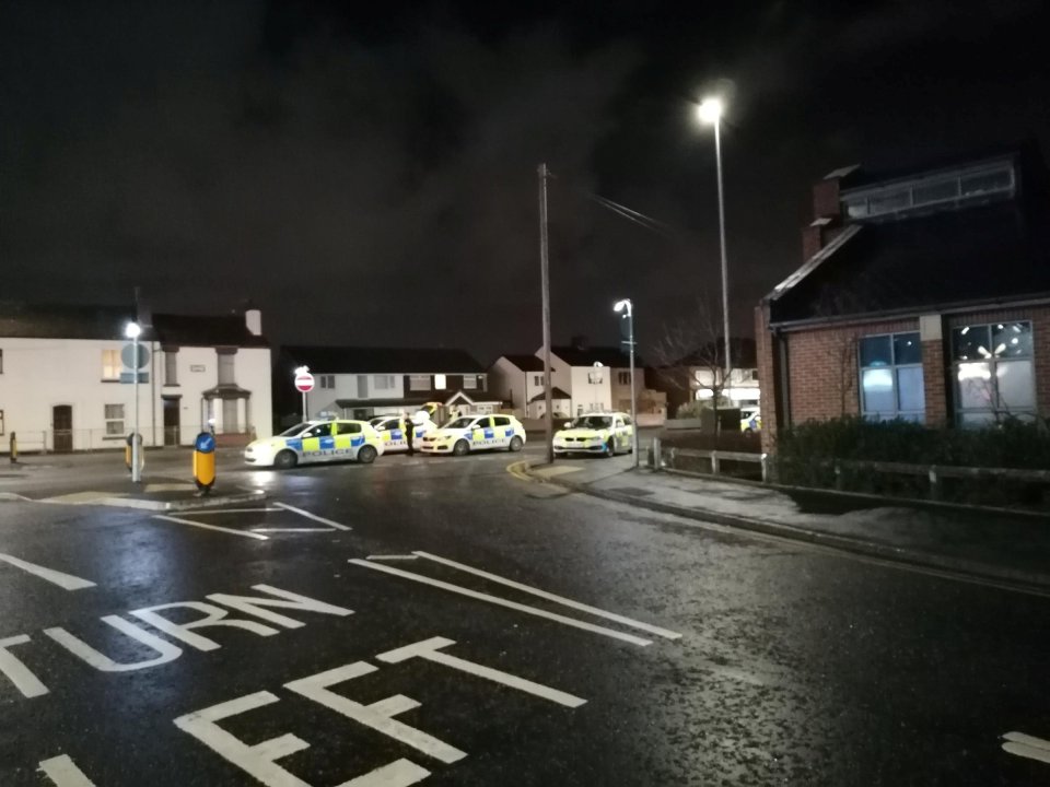  Multiple police cars were at the scene last night in Penketh