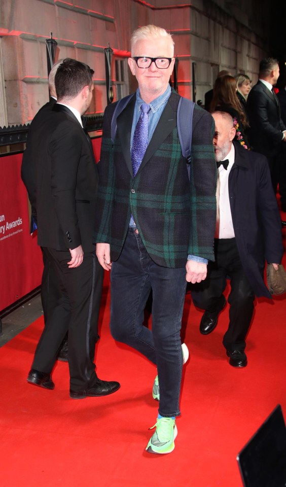  Virgin Radio star Chris arriving at The Sun's Millies in London tonight