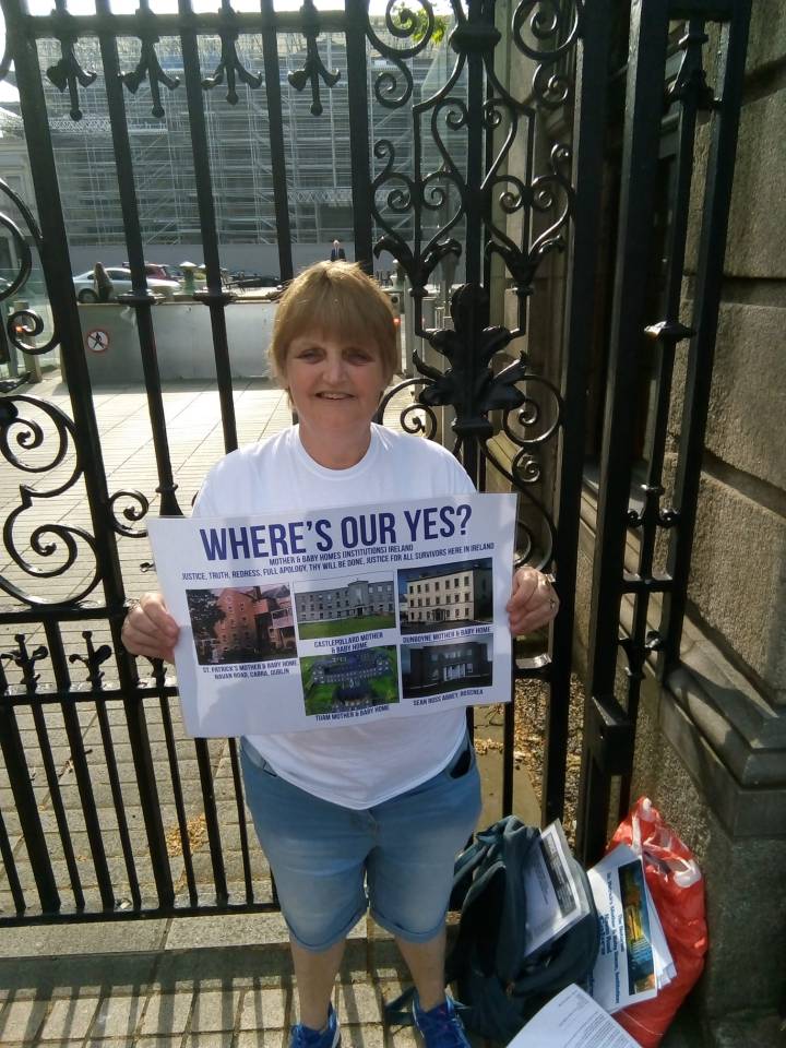  Sheila campaigning outside the gates of the home