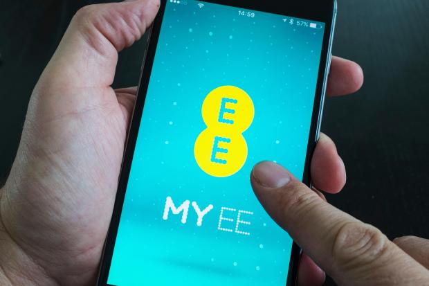 EE mobile screen