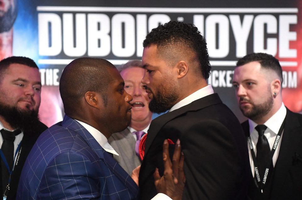  Daniel Dubois shoved Joe Joyce during their press conference