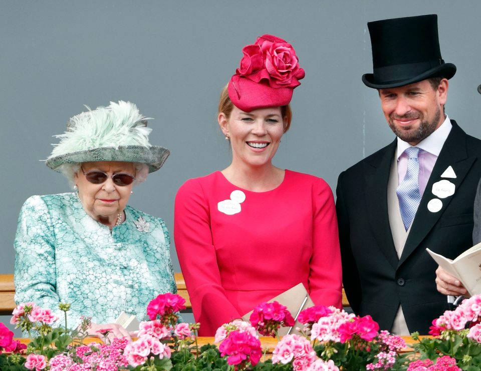  The Queen, Autumn and Peter Phillips at Ascot in 2018 - they confirmed they are splitting today