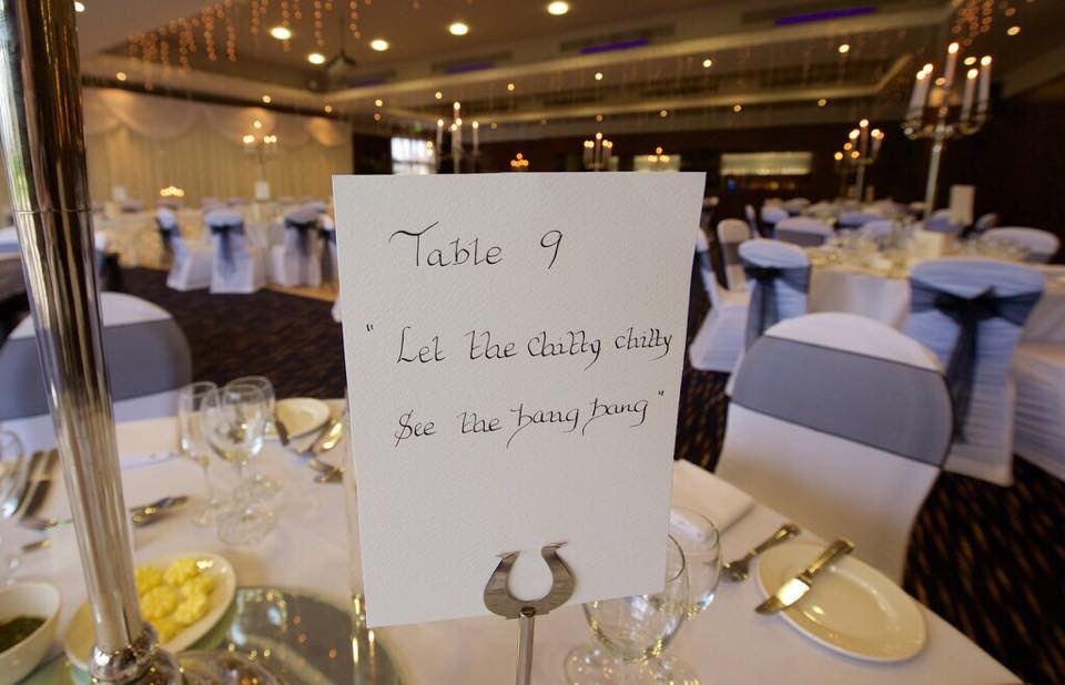  They had Paddy catchphrases as the table names, like 'Let the chitty chitty see the bang bang'