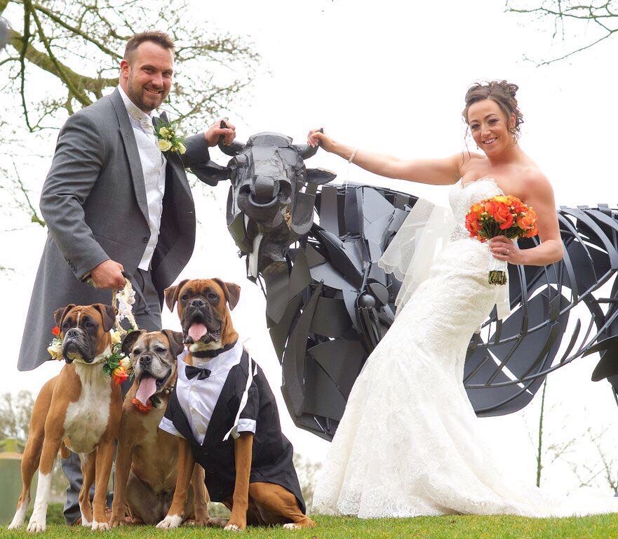  Kerry and Greig - who both love boxer dogs - tied the knot in March 2015