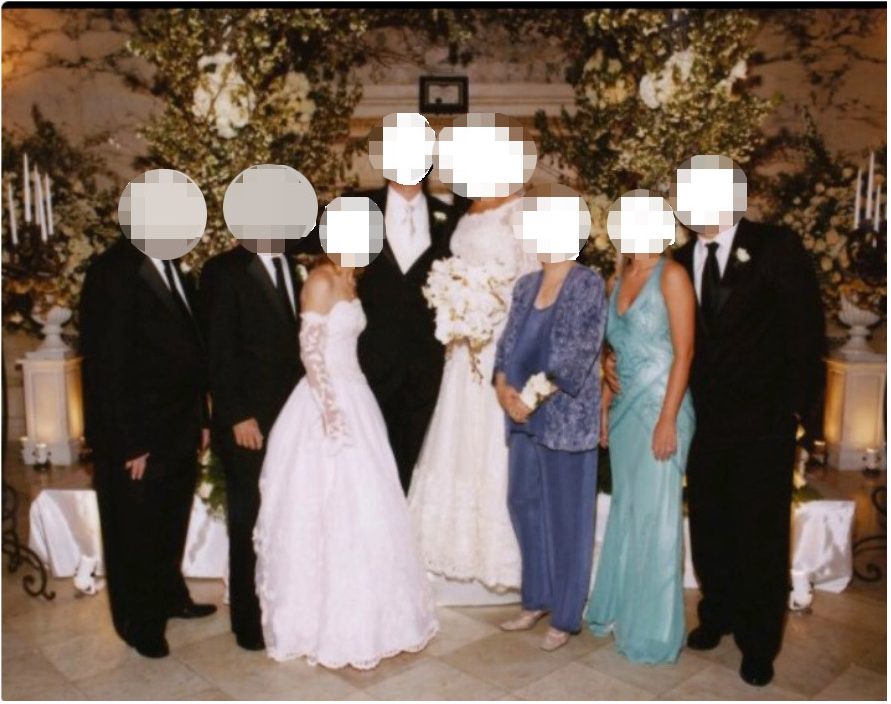  A photo was shared online of a woman at her wedding whose mother-in-law also wore a wedding dress - and people couldn't tell who that actual bride was