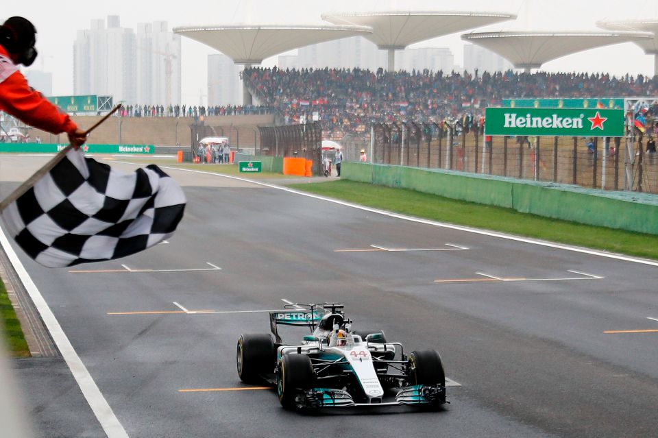  Lewis Hamilton wins the Formula One Chinese Grand Prix in Shanghai back in 2017