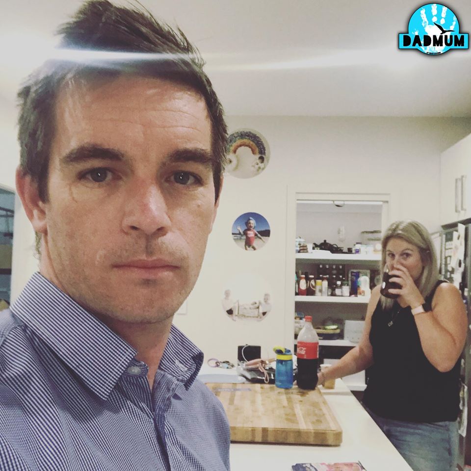 Australian dad blogger Brad Kearns, seen with wife Sarah, has told women to let their husband play video games to stop them from cheating