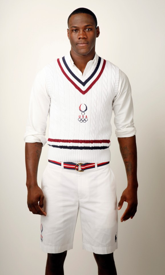  This is Deontay Wilder looking dashing in his Ralph Lauren outfit before the 2008 Beijing Olympics