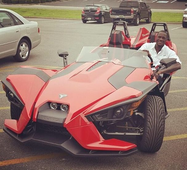 Like Lewis Hamilton, Deontay Wilder has a three-wheel Polaris Slingshot