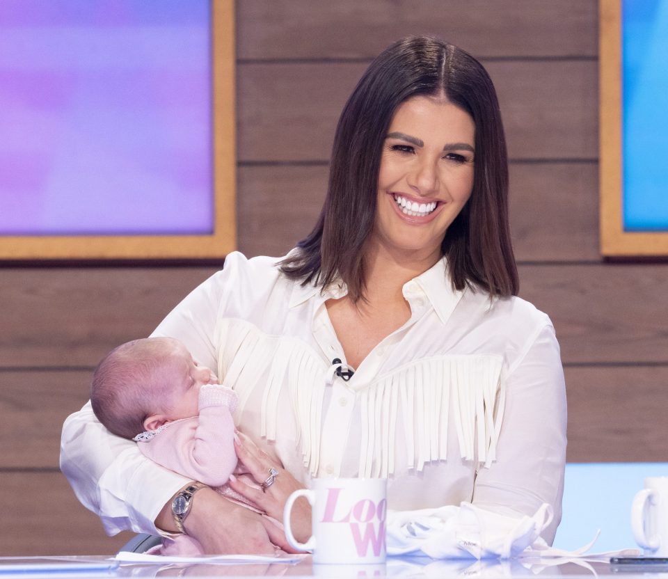  Rebekah Vardy appeared on the show with her six-week-old daughter Olivia