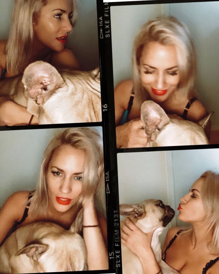  Caroline kissed her dog Ruby in her final Instagram post