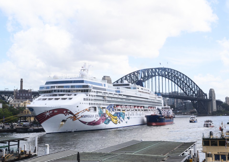  A woman in her 50s is being tested for the deadly coronavirus as other passengers wait on board the Norwegian Jewel cruise ship