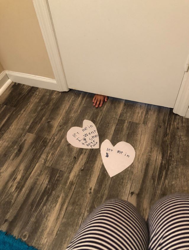 The mum was left in stitches over the very unromantic Valentine's cards she received from her kid