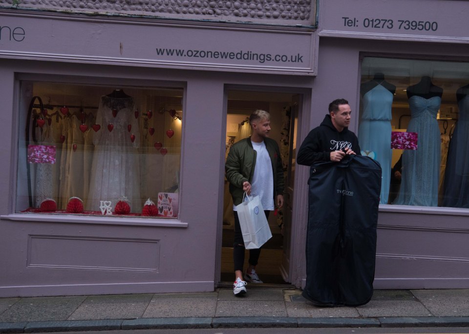  The pair left the Brighton shop with a suit in hand