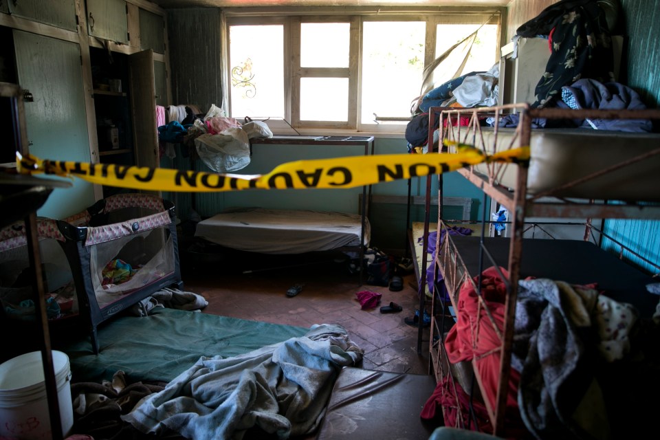  Police tape marks an empty room inside the Orphanage of the Church of Bible Understanding