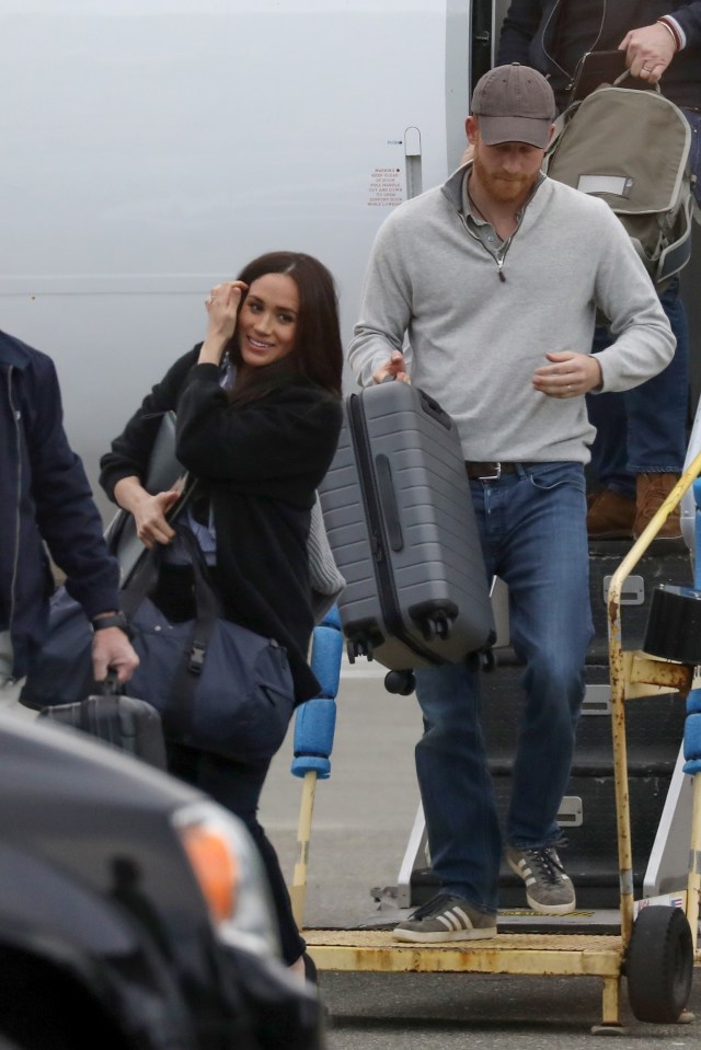  Meghan and Harry, pictured arriving back in Canada after a visit to the US earlier this month, will require security to protect them and their son Archie