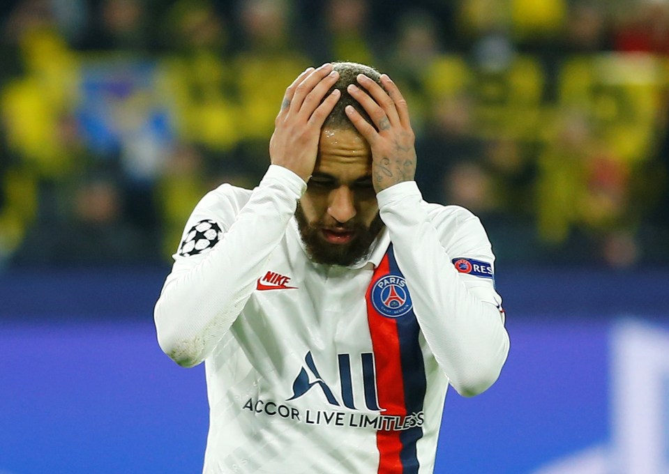  It was more Champions League misery for Neymar and co