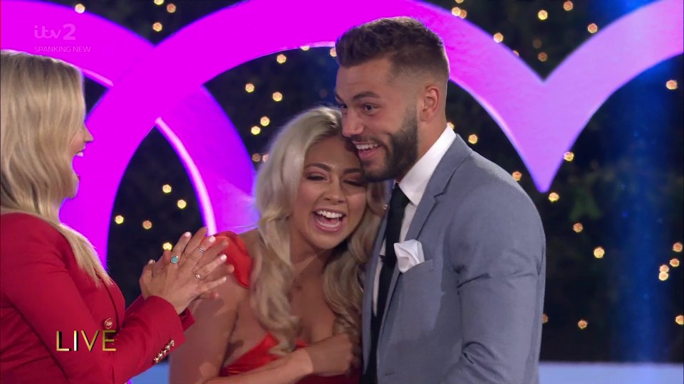  Finn and new girlfriend Paige won the reality show, splitting the £50,000 prize