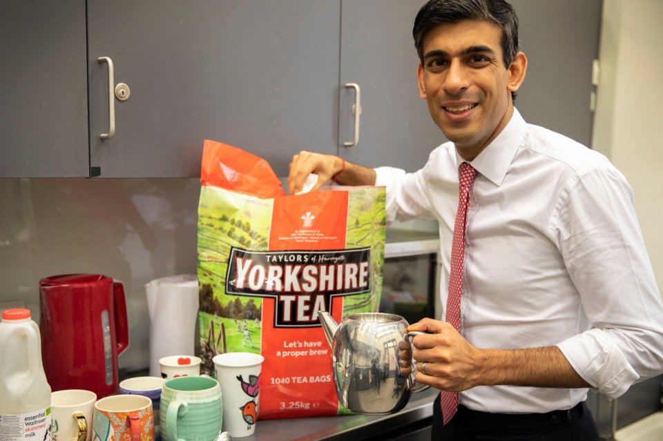  Yorkshire Tea got trolled after Chancellor Rishi Sunak posed with his favourite brew