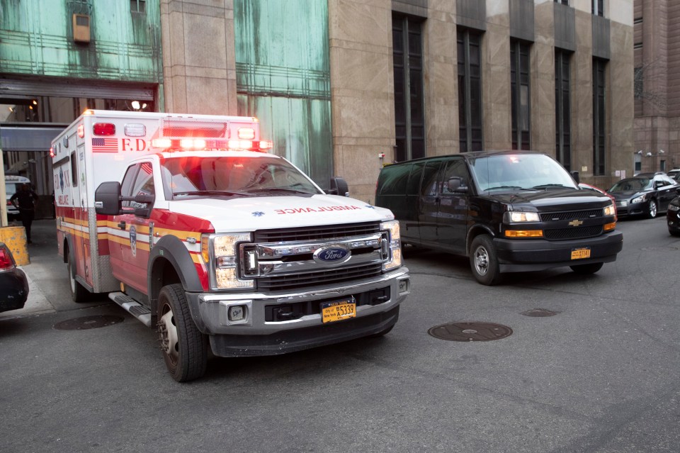  Weinstein was taken from court in an ambulance