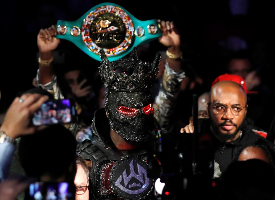 Wilder claimed his outfit was too heavy as he walked to the ring to fight Fury