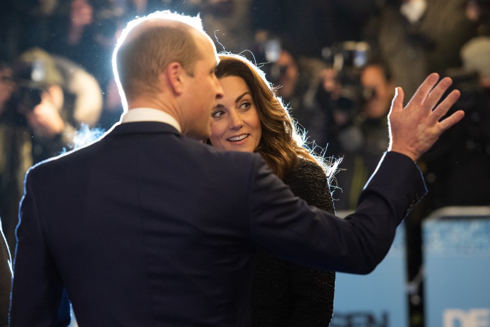  The couple chatted and waved to crowds this evening