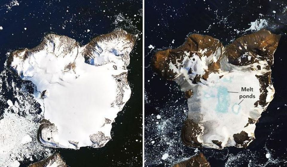  Eagle Island in Antarctica recently lost 20% of its snow in nine days