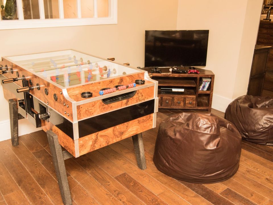 There are also games consoles and a hot tub to keep the group occupied during the stay