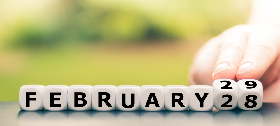  Leap Day occurs on February 29