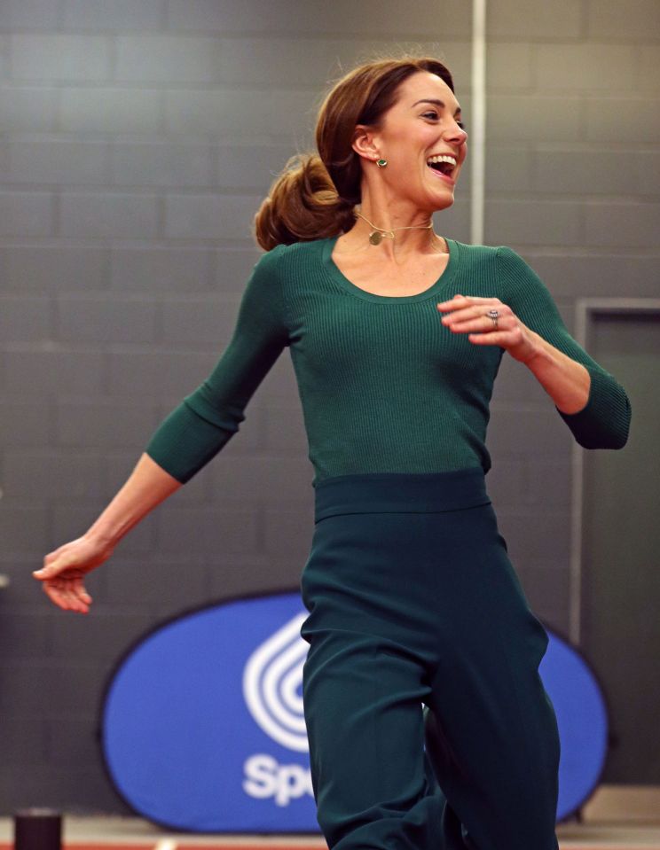  The duchess laughed as she ran from the starting blocks