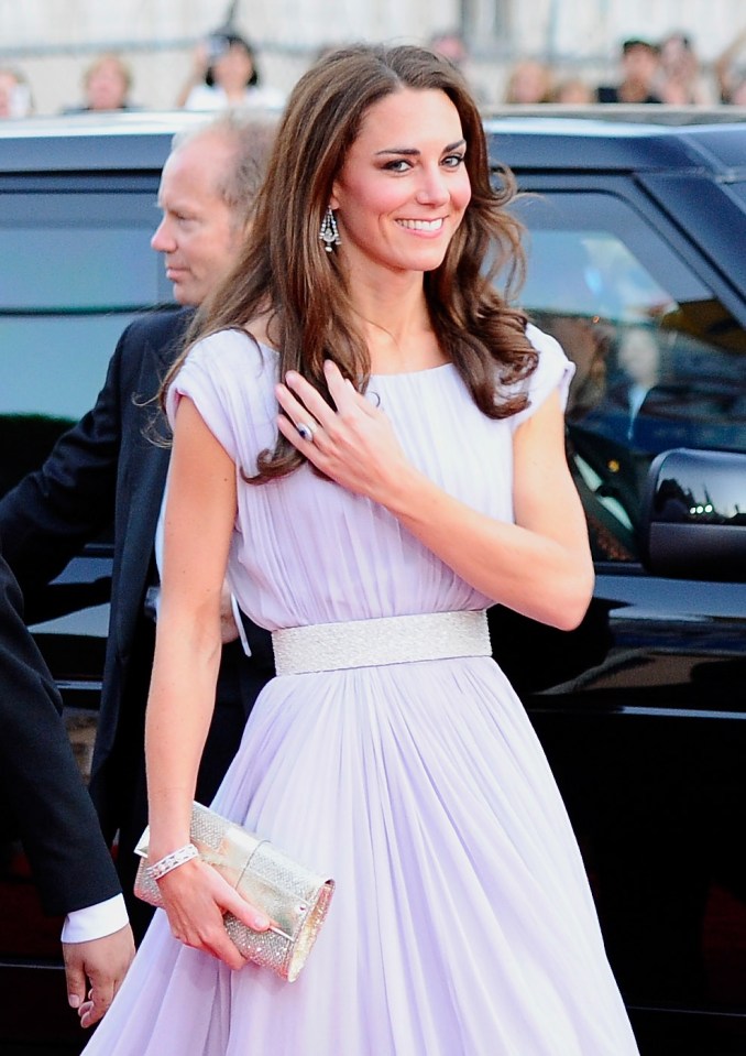 The Duchess first wore the earrings at a BAFTA event in July 2011