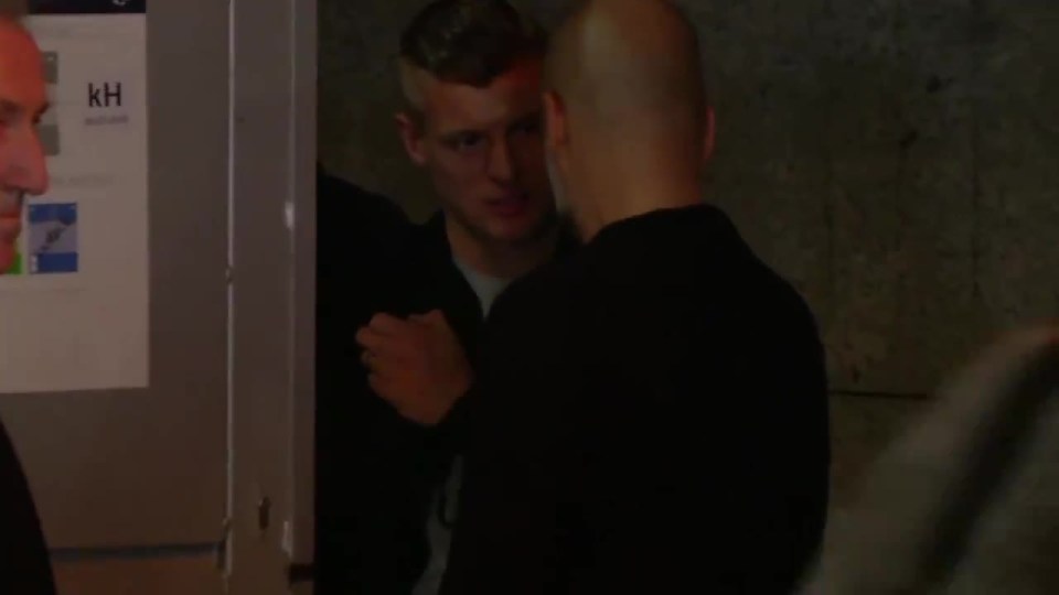  Guardiola and Kroos were spotted having a serious chat after the game