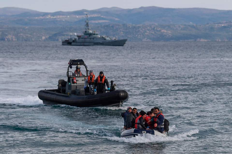  Another group of 15 Afghan refugees earlier sailed a dinghy from Turkey to the Greek island of Lesbos