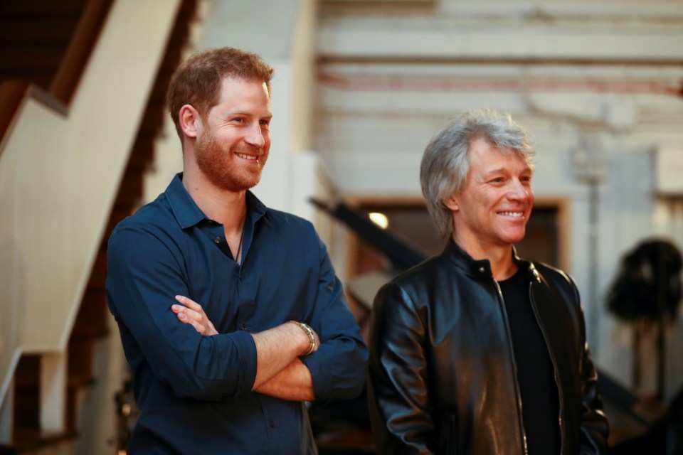  Prince Harry is linking up with Jon Bon Jovi for a good cause