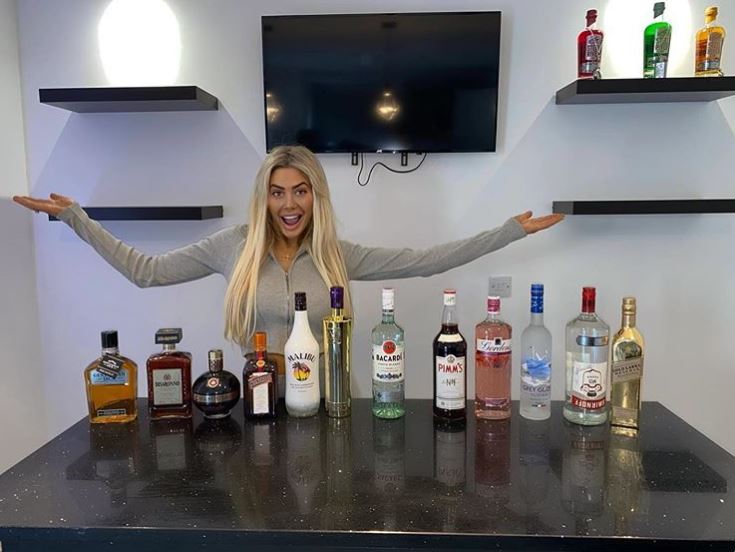 She also has her own mini bar