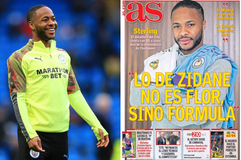  Man City star Sterling has been photographed posing with a Real Madrid shirt