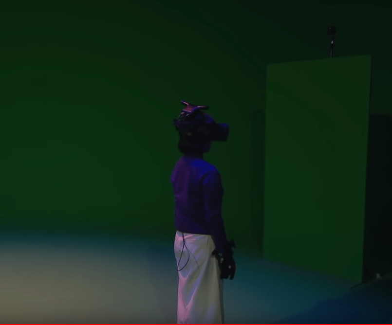  The green screen room also turned dark