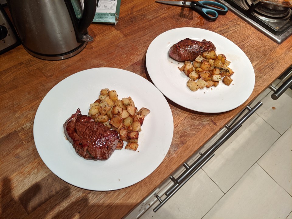 Our taste tester served up potatoes and lamb shanks