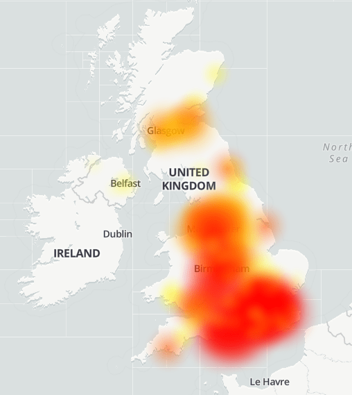  Thousands of Virgin Media users reported issues with their service