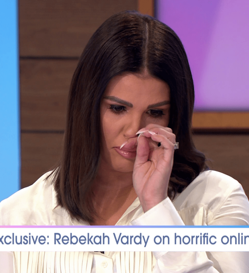  Rebekah Vardy struggled at times during the emotional chat