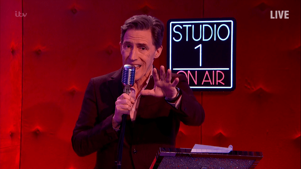  Rob Brydon poked fun at the explicit performance