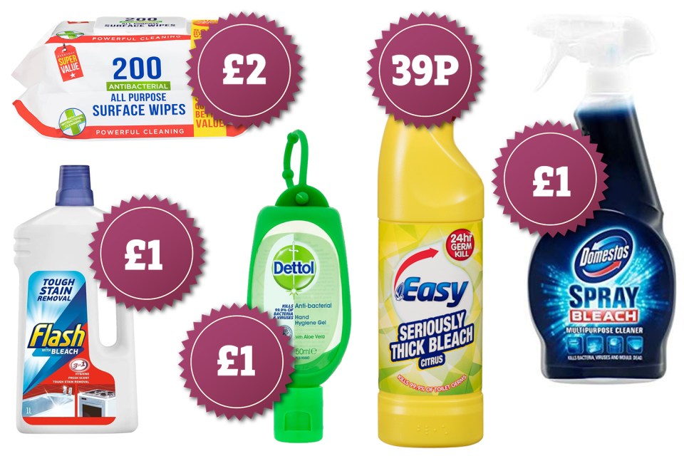  Many household products you can buy on the high street will help stop the spread of coronavirus germs