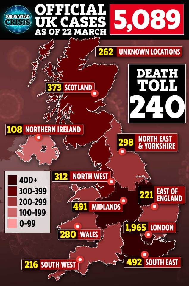  How coronavirus has spread across the UK