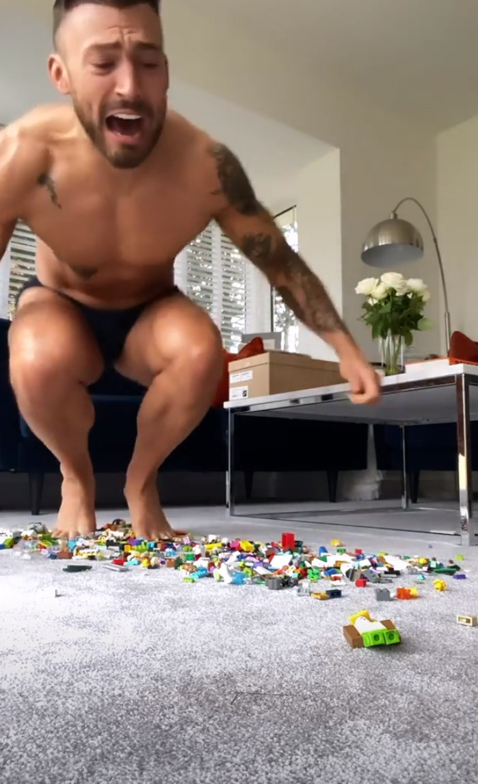  He jumped onto Lego bare foot