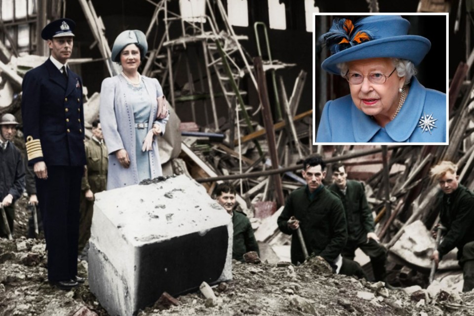  King George VI and Queen Elizabeth The Queen Mother in 1945, post WW2