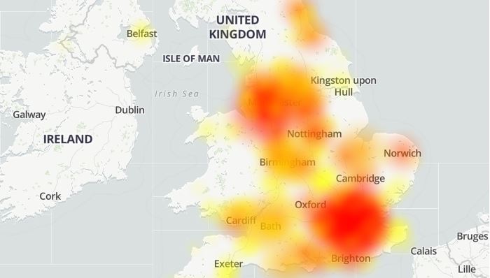  Halifax customers around the UK reported problems with the app and online banking