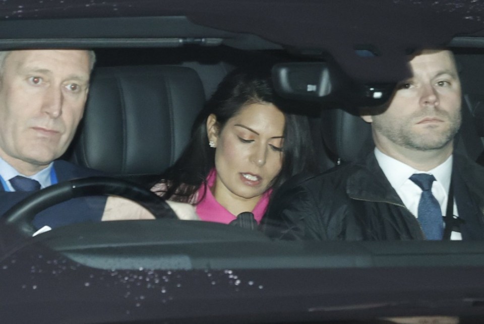  Priti Patel is driven from the Home Office