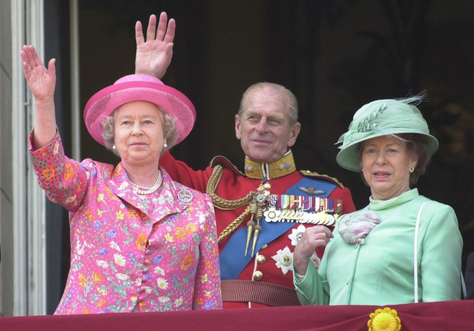  The Queen with Prince Philip and her beloved sister Princess Margaret in 2000