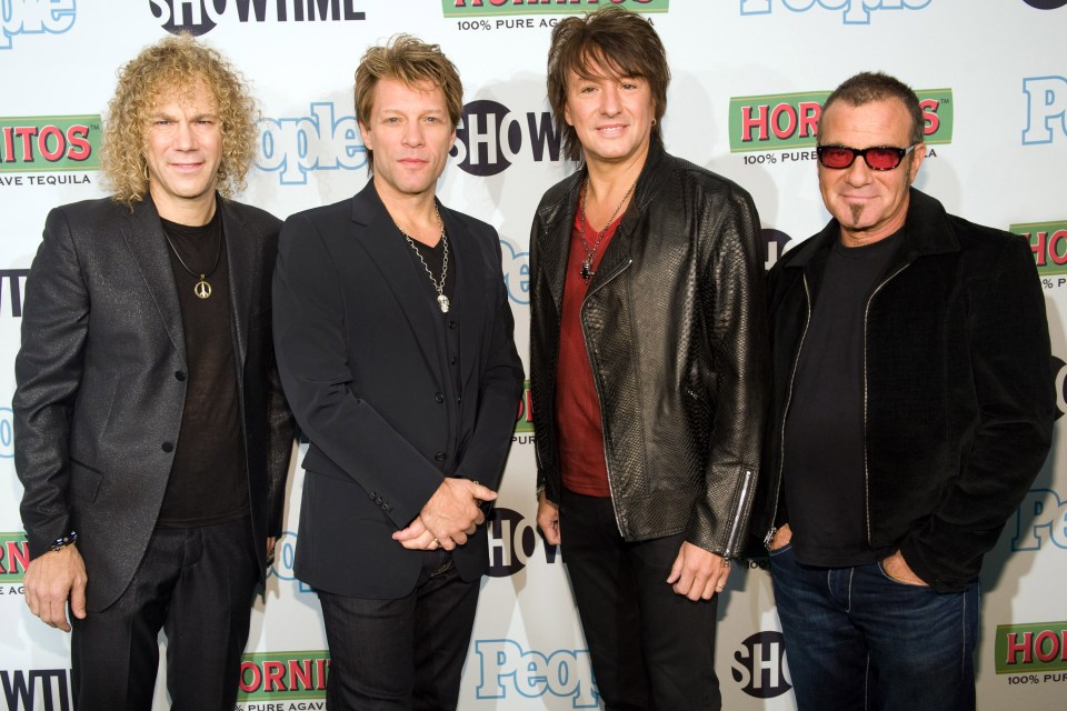  David Bryan (far left) of Bon Jovi fame has tested positive for Covid-19